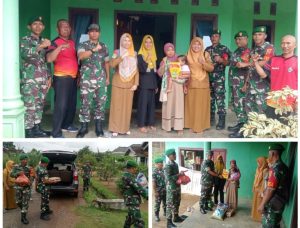 Peduli Stunting, Koramil 429-02/WB Bersama Tim Kesehatan Berikan PMT