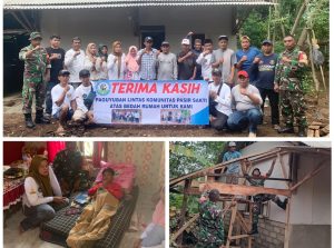 Peduli Sesama, Babinsa Koramil 15/PS Bersama Linkom Bedah RTLH Warga Kurang Mampu