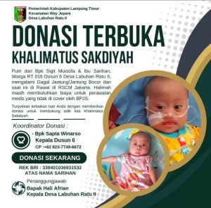 Kepala Desa Labda Way Jepara Mengajak Semua Pihak Bantu Khalimatus Sakdiyah