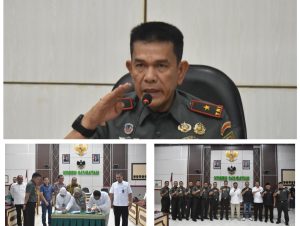 Dandim 0429/Lamtim Hadiri Rakor Komitmen Pengadaan Gabah/Beras di Korem 043/Gatam