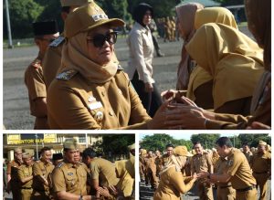Bupati Ela Bersama Wabup Azwar, Halal Bihalal dengan ASN Pemkab Lampung Timur