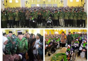 Kodim 0429/Lamtim Bersama Polres Kembali Laksanakan Pengamanan Keberangkatan Calon Jamaah Haji