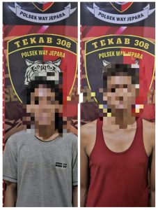 Terima Laporan Masyarakat, Tekab 308 Polsek Way Jepara Ringkus Pelaku Curanmor dan Penadah dalam Hitungan Jam